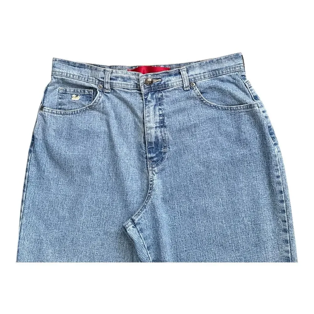 Gloria Vanderbilt Jeans Womens 14 Short High Rise Straight Leg Light Wash